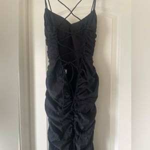 prom dress !! black with rhinestones all over ! size 2
